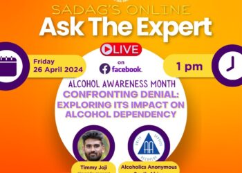 “Confronting Denial – Exploring Its Impact On Alcohol Dependency” – 26 April @ 1 pm