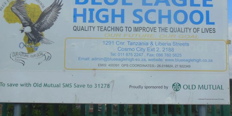 Blue Eagle High School is tops in Cosmo City with 88.1% pass rate!