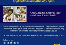 COEGA Mathematics and Science Programme to aid matrics!