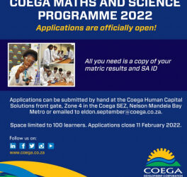 COEGA Mathematics and Science Programme to aid matrics!