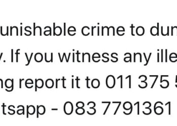Enough with illegal dumping in our communities!