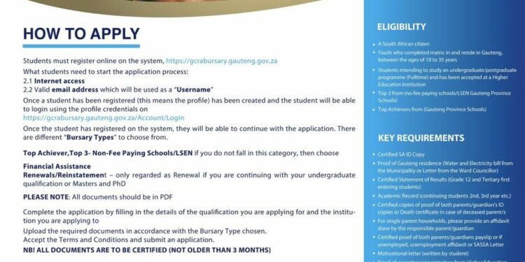 Applications for the GCRA Bursary are still open!