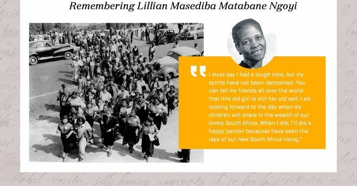 HALALA MBOKODO Lillian Ngoyi!