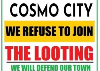 Cosmo City residents must not ALLOW AND JOIN the LOOTING in our COMMUNITY