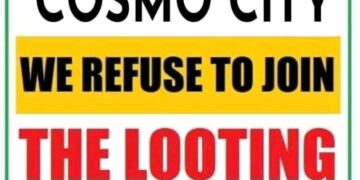 Cosmo City residents must not ALLOW AND JOIN the LOOTING in our COMMUNITY