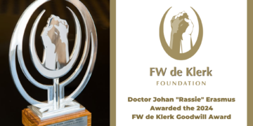 FW de Klerk Foundation Awards Doctor Johan “Rassie” Erasmus With TheFW de Klerk Goodwill Award