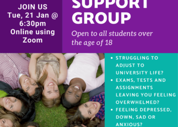 Free Online Student Support Group – Tuesday, 21 January @ 6:30pm!