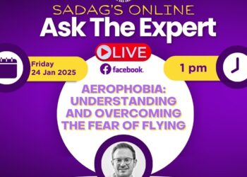 Ask The Expert – Aerophobia: Understanding & Overcoming The Fear of Flying – Friday, 24 January @ 1pm!
