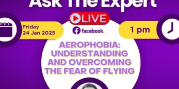 Ask The Expert – Aerophobia: Understanding & Overcoming The Fear of Flying – Friday, 24 January @ 1pm!