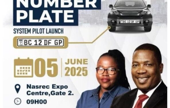 Pilot launch of Gauteng province’s number plate system on 5 June