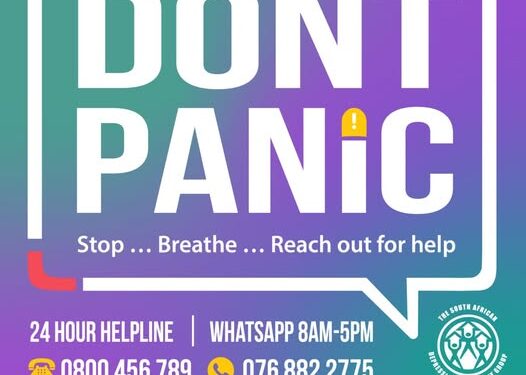 SADAG on Panic Awareness Day 10 July annually!