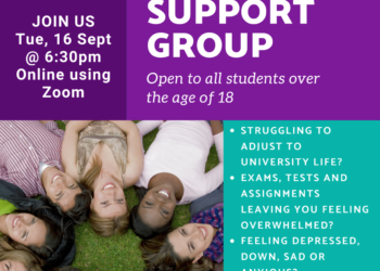 Free Online Student Support Group – Tuesday, 16 September @6:30pm