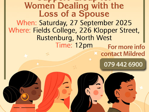 FREE In-Person Support Group for Women Dealing with the Loss of a Spouse – Saturday, 27 September @12pm