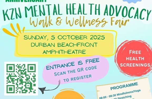 KZN Mental Health Advocacy Walk and Wellness Fair – Sunday, 5 October @ 08am