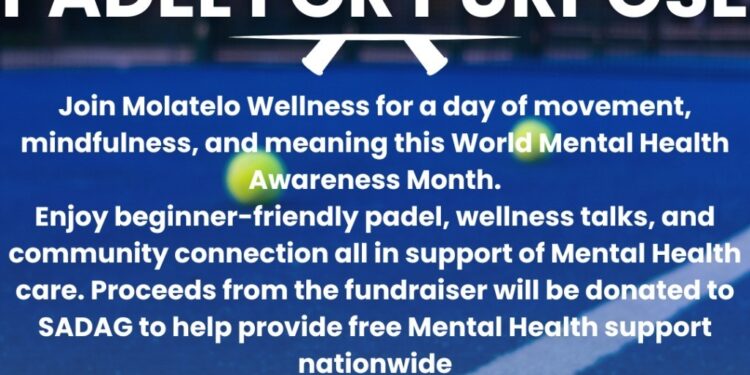 Padel for Purpose: Fundraiser in Support of SADAG – Saturday, 25 October @11am