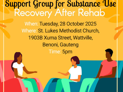 FREE In Person Support Group for Substance Use Recovery After Rehab – Tuesday, 28 October @5pm