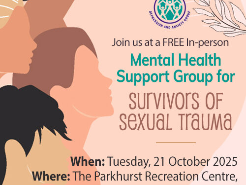 FREE In-Person Mental Health Support Group for Survivors of Sexual Trauma – Tuesday, 21 October @6pm