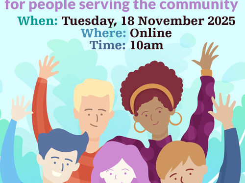 Free Online Mental Health Support Group for People Serving the Community – Tuesday, 18 November @10am