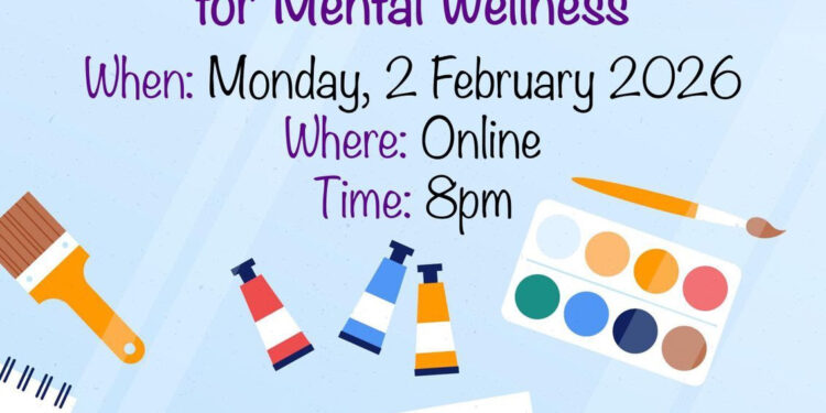 Free Online Support Group – Arts &Crafts for Mental Wellness – Monday, 2 February @ 8pm