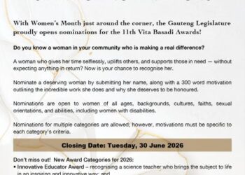 11th Annual Vita Basadi Awards – Call for Nominations