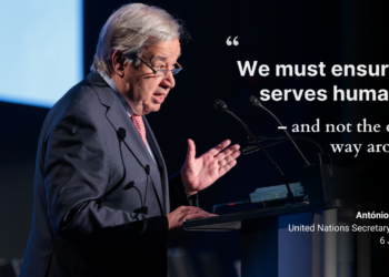 “It’s time to come clean.” UN Secretary-General outlines risks and opportunities of a future with AI 