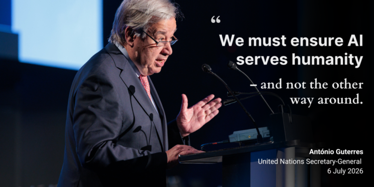 “It’s time to come clean.” UN Secretary-General outlines risks and opportunities of a future with AI