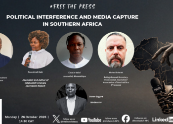 Happening Monday | 26 October 2026 @ 14:30 CAT | Political interference and media capture in Southern Africa