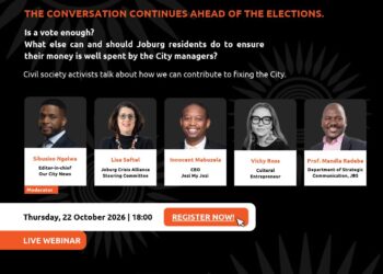 Is a vote enough? What else can and should Joburg residents do to ensure their moneyis well spent by the City managers?